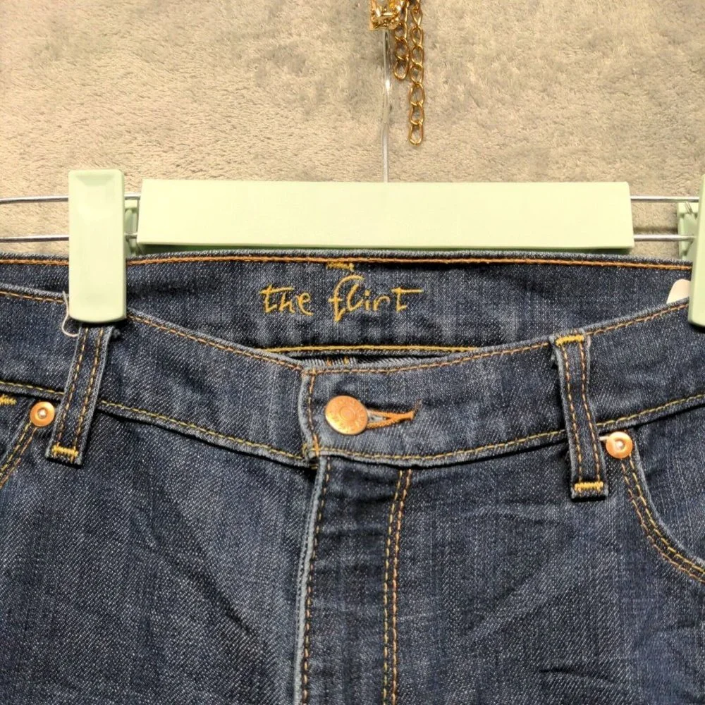 The Flirt Women Jeans Mid Rise Bootcut Leg Blue Dark Wash W:38 L:30 - Picture 4 of 16